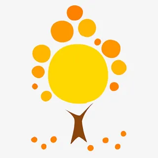 可爱手绘树木免抠