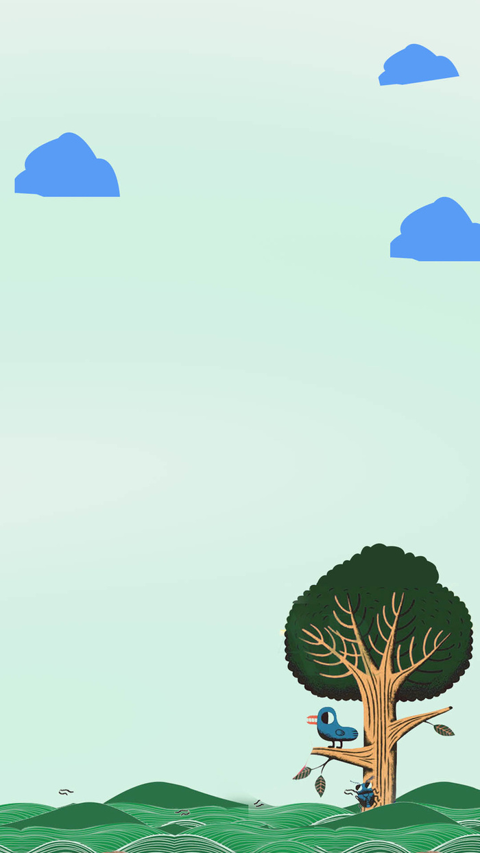 卡通暖春PSD分成H5北京高清