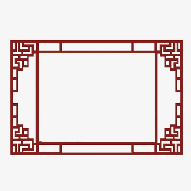 中国风木框免抠素材免抠