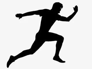 跑步运动员剪影免抠