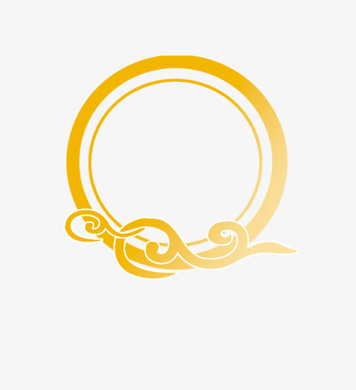 金色圆环祥云免抠