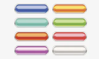 有光泽的边框装饰长条按钮图案免抠