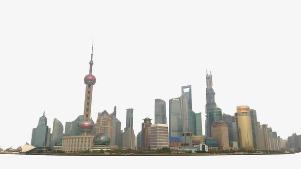 上海城市建筑全景图免抠