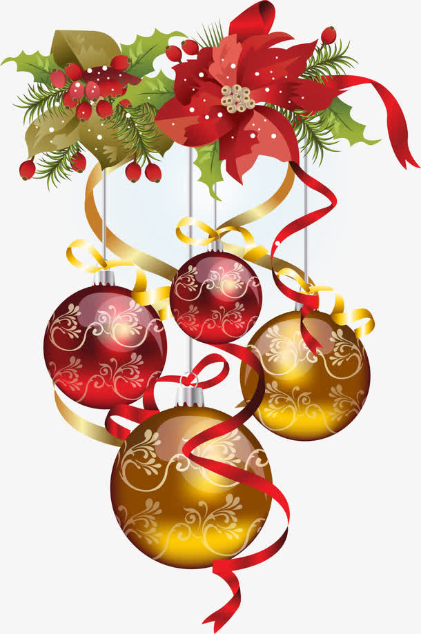 圣诞节圣诞球装饰免抠