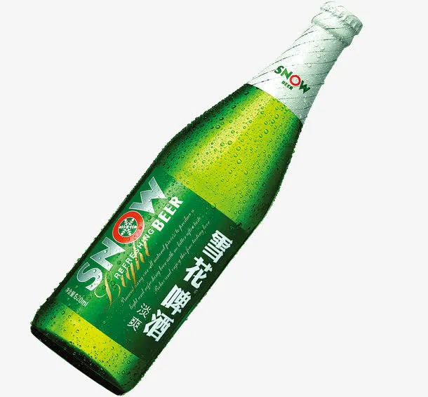 一瓶雪花啤酒免抠