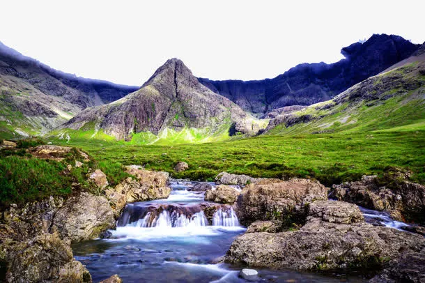 美丽山水风景免抠背景摄影风景元素