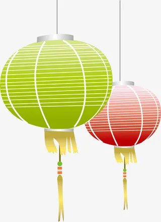 春节红色灯笼挂饰免抠