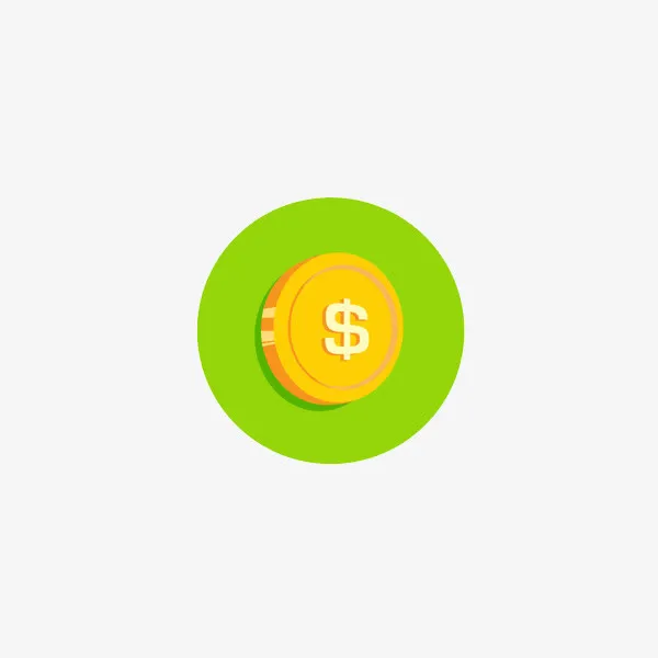 扁平化金币免抠