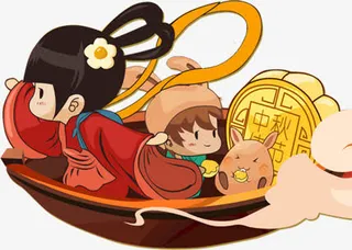 中秋卡通元素免抠