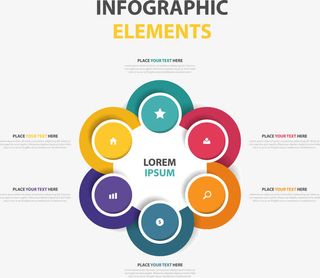 矢量手绘花朵PPT免抠