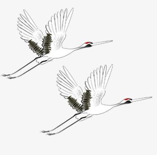 古风飞鹤仙鹤免抠