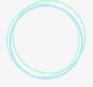 蓝绿圆形光效免抠