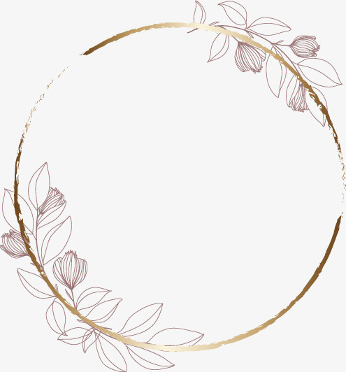 婚礼，LOGO，花环，叶子免抠