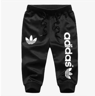 adidas黑色运动裤免抠