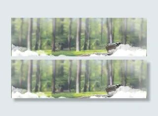 树木清新淘宝海报背景