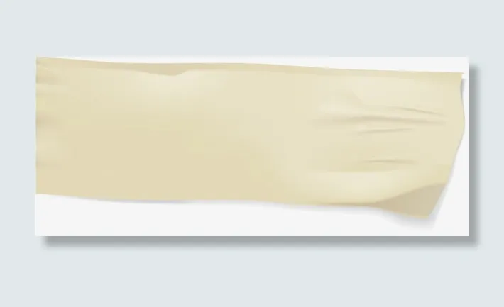 矢量手绘白色胶带免抠