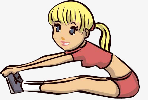 拉筋的女孩免抠