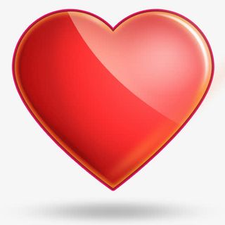 红色蒙纱爱心图标免抠