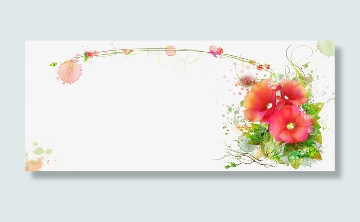 牵牛花枝蔓花纹素材免抠