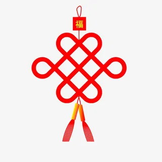 简约喜庆中国结底纹免抠