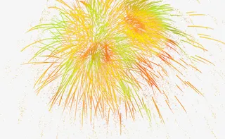 彩色铅笔手绘礼花免抠