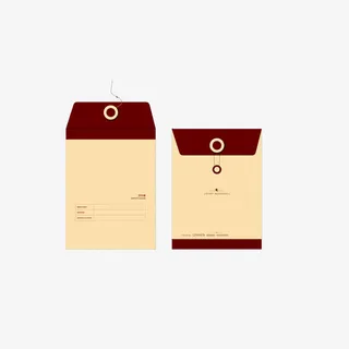 大方简约黄色资料袋免抠