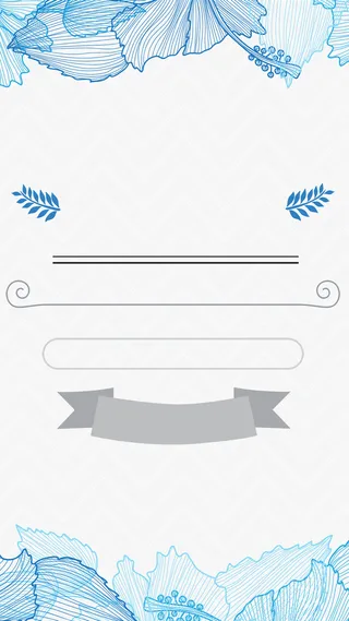 蓝色花瓣线条H5背景高清