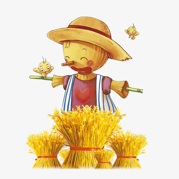 卡通稻草人免抠
