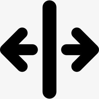 左、右箭头垂直线分离图标免抠