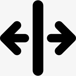 左、右箭头垂直线分离图标免抠