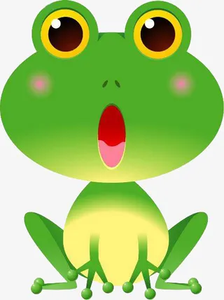 大眼卡通牛蛙免抠