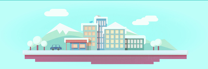 雪山城市建筑高清