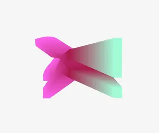 几何体粉蓝免抠