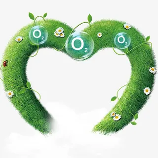 氧气爱心创意图免抠