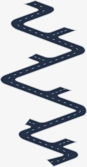 扁平化道路路线装饰免抠