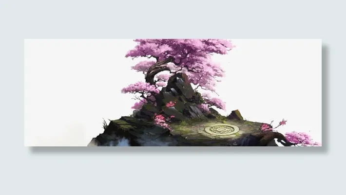 代号领游戏画面山粉色樱花免抠