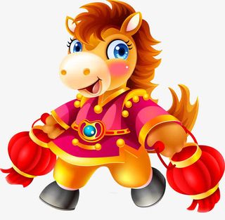 提着灯笼的小马免抠