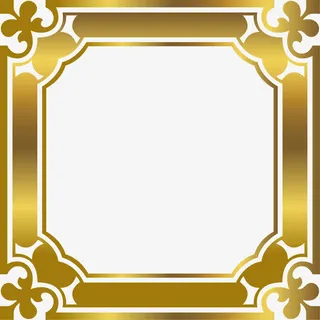奢华金色边框免抠
