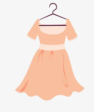 挂在衣撑上的裙子免抠