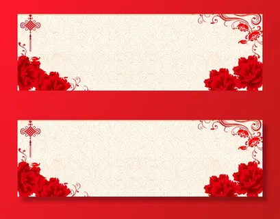 红色牡丹中国结海报高清