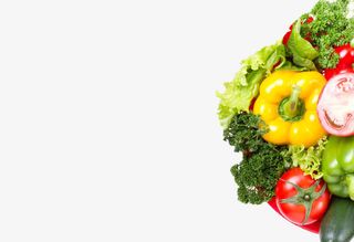 新鲜蔬菜展板设计免抠