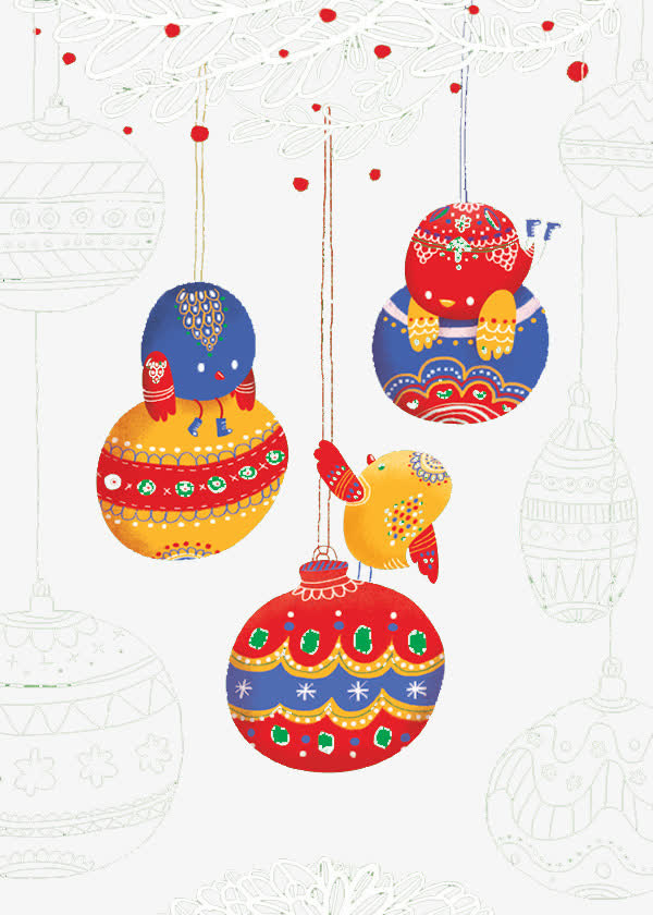 卡通圣诞形象卡片免抠