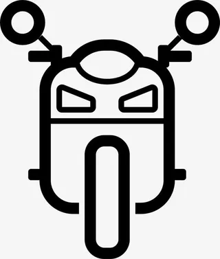 简约黑色电动车免抠