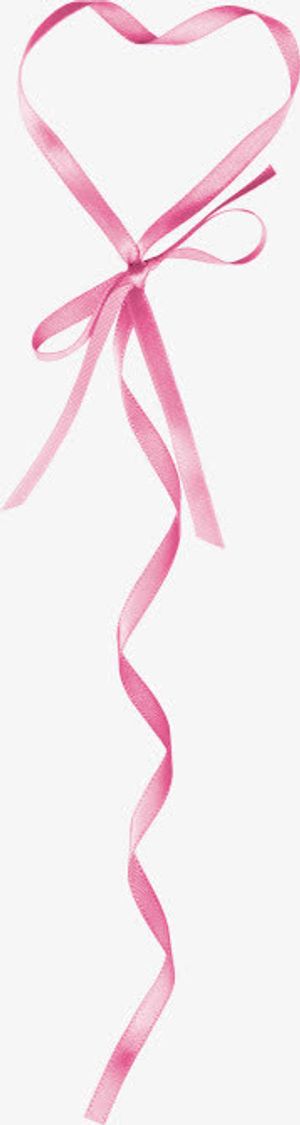桃心蝴蝶结彩带免抠
