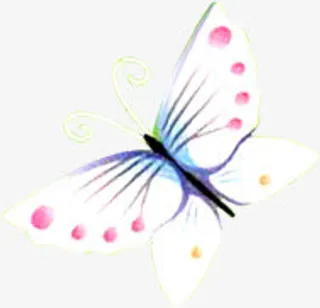 粉色春天飞翔蝴蝶免抠