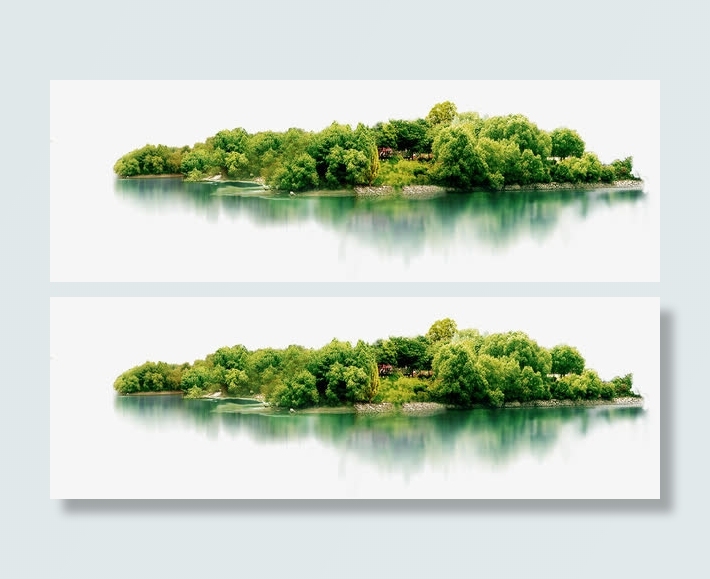 绿树远景公园风光免抠