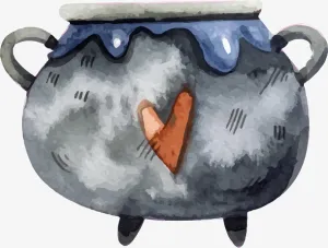 灰色水彩炉子免抠
