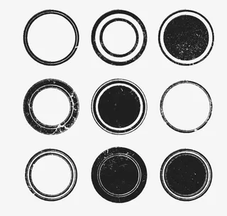 矢量墨迹边框免抠