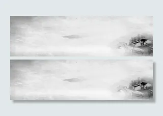 中国风水墨画古韵平面广告高清