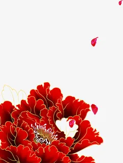 红色创意海棠花花瓣高清合成免抠